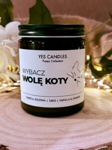 Świeca sojowa "Puppy Collection" - Wybacz, wolę koty 140g